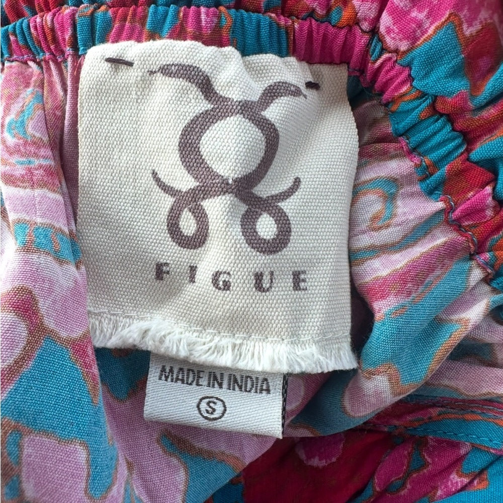 Figue boho silk patterned blouse S - Picture 3 of 4